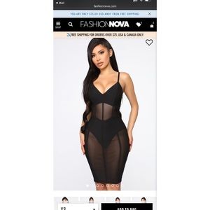 Black mesh dress